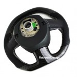 AUDI CARBON FIBER FLAT TOP STEERING WHEEL - Image 4