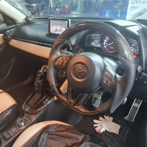 Mazda 2 carbon fiber steering wheel