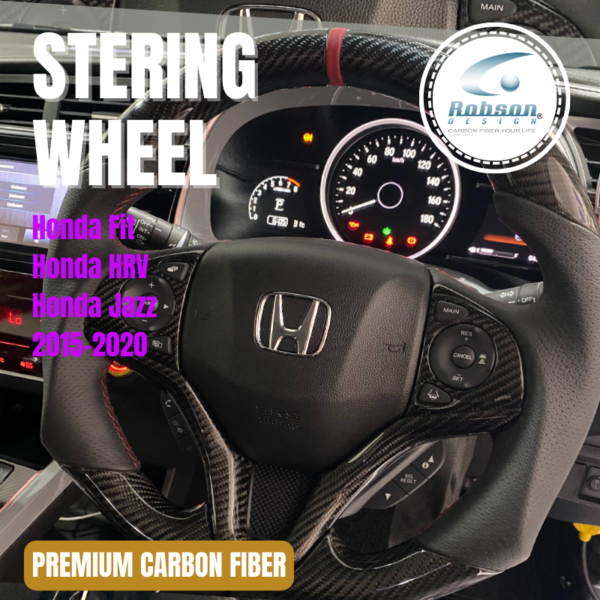 Honda Jazzfit 2015 2020 Steering Wheel Carbon Fiber Robson Design