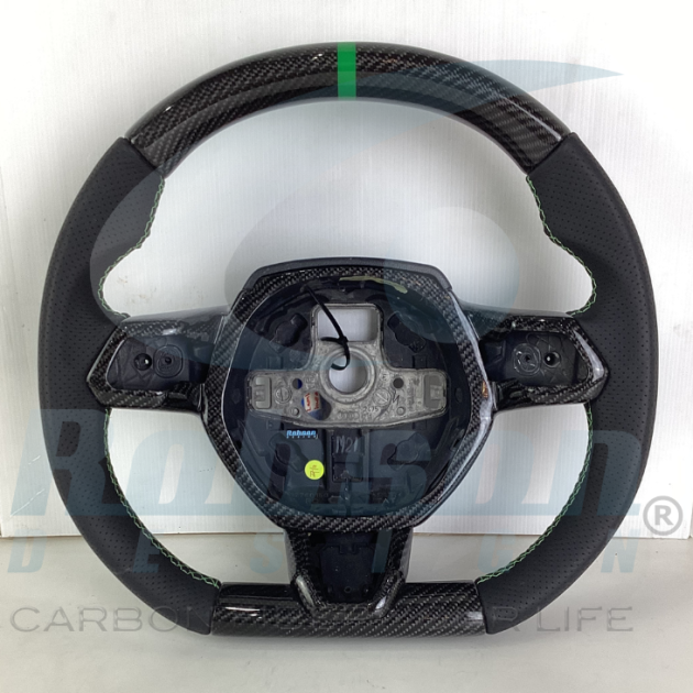 Lamborghini Huracan carbon Fiber Steering Wheel 2014-2021*Green Ring* (core exchange required)