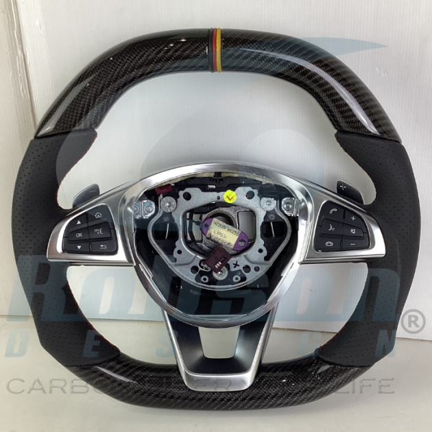 Mercedes Benz C Class GLC C205/W205, C200 08/14-07/18 carbon Fiber Steering Wheel (core exchange required)