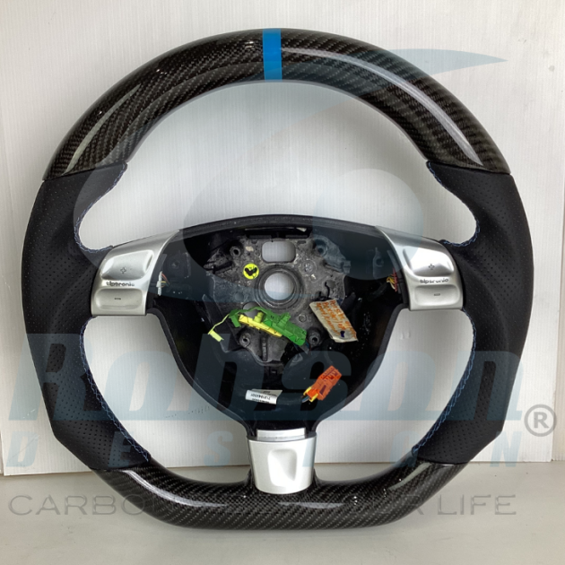 Porsche 911 997 Boxster Cayman 987 2006-2010 *blue ring*Carbon fiber Steering Wheel (core exchange required)