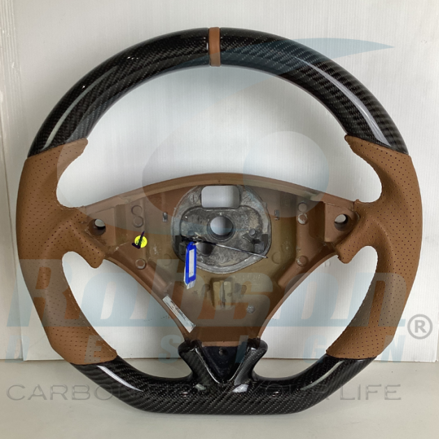 Porsche Cayenne Turbo 955 957 958 *brown leather*2003-2010 Carbon fiber Steering Wheel (core exchange required)