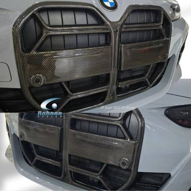 BMW G26 4 Series Customized Genuine Carbon Fiber CS-Style Front Grill 2021-2024