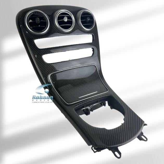 Mercedes Benz C Class W205 GLC Genuine Carbon Fiber Center Console Panel 2015-2019(core exchange required)