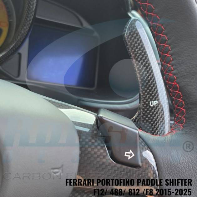 Ferrari F12 488 Portofino Customized Carbon Fiber Extended Paddle Shifter (2pcs set)