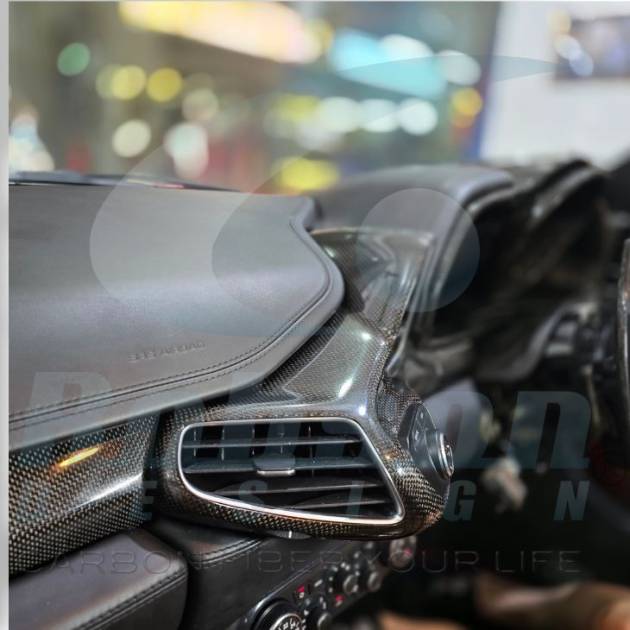 Ferrari 458 Italia Premium Plain Carbon Fiber Dashboard Panels (8pcs) 2015-2019(core exchange required)