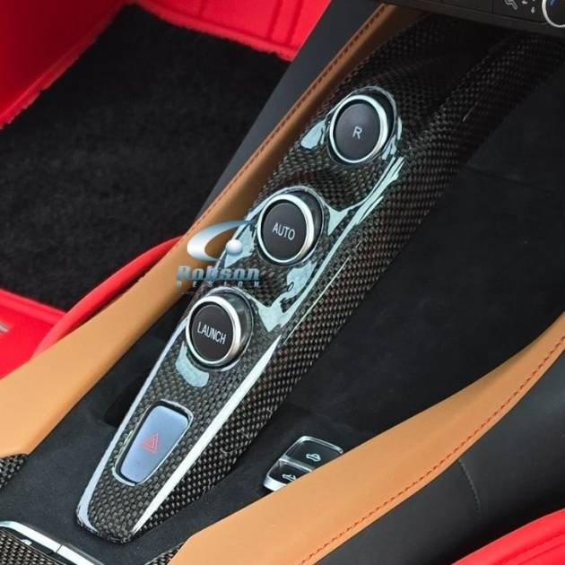 Ferrari Portofino Genuine Plain Carbon Fiber Center Bridge Gear Trim(core exchange required)