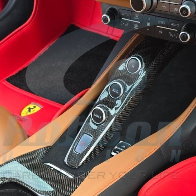 Ferrari Portofino Genuine Plain Carbon Fiber Center Bridge Gear Trim(core exchange required)