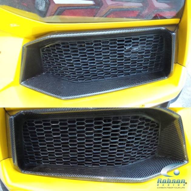 Lamborghini Aventador LP700/LP740/LP750 Premium Carbon Fiber Rear Bumper Air Vents Panels (core exchange required)