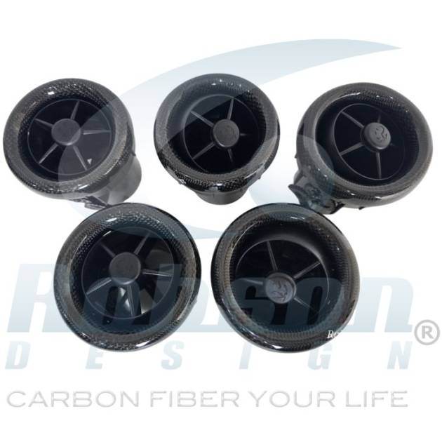 Ferrari 430 Genuine plain Carbon Fiber Aircon Ring 5pcs set (core exchange required)