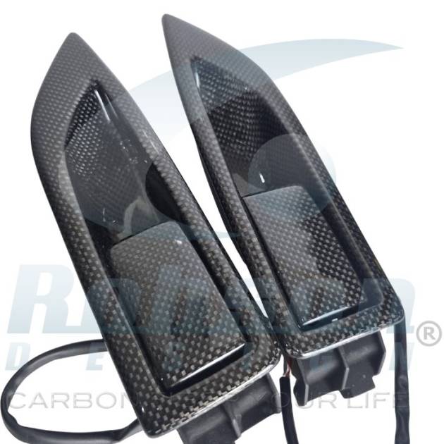 Ferrari 458 Italia Genuine plain Carbon Fiber Door Puller (4pcs) 2015-2019(core exchange required)