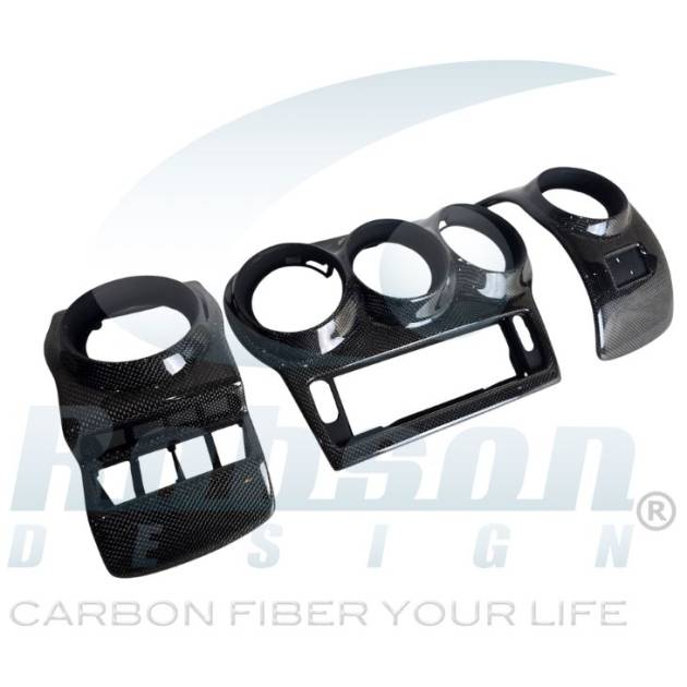 Ferrari 430 Premium Plain Carbon Fiber Dash Aircon Panel -3pcs (core exchange required)
