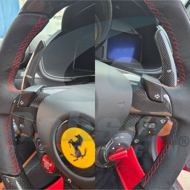 Ferrari Portofino Premium Plain Carbon Fiber Extended Paddle Shifter