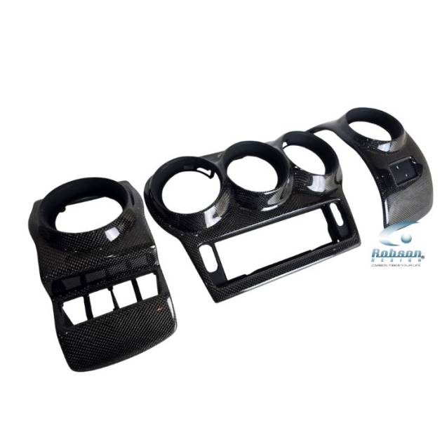 Ferrari 430 Coupe Spider/Scuderia 2004-2009 Premium Plain Carbon Fiber Dash Aircon Panel -3pcs (core exchange required)