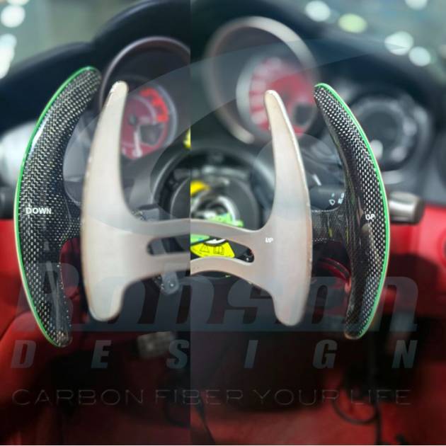 Ferrari California F149 Premium Plain Carbon Fiber Extended Paddle Shifter 2011-2015