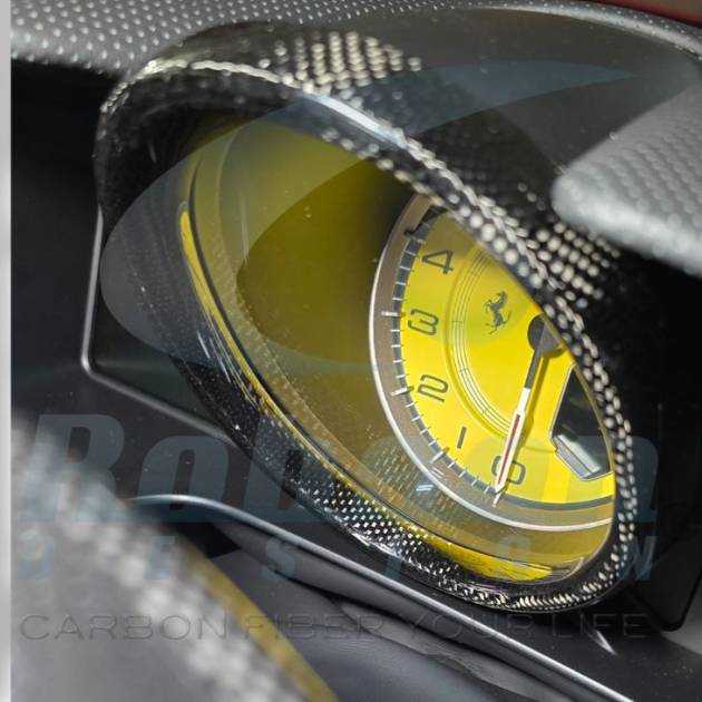 Ferrari Portofino Premium Plain Carbon Fiber Instrument Meter Ring (core exchange required)