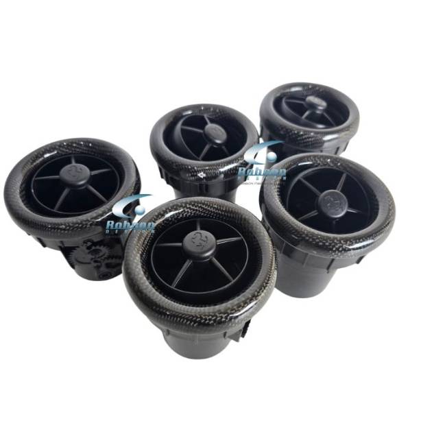Ferrari 430 Coupe Spider/Scuderia 2004-2009 Genuine plain Carbon Fiber Aircon Ring 5pcs set (core exchange required)