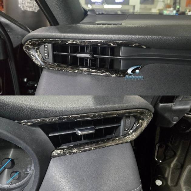 Toyota Harrier Hybrid 2025 Premium Forged Carbon Fiber Dash Aircon Panel*2pcs* (core exchange required)
