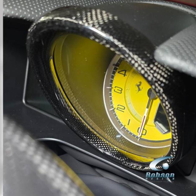 Ferrari Portofino Premium Plain Carbon Fiber Instrument Cluster Ring (core exchange required)