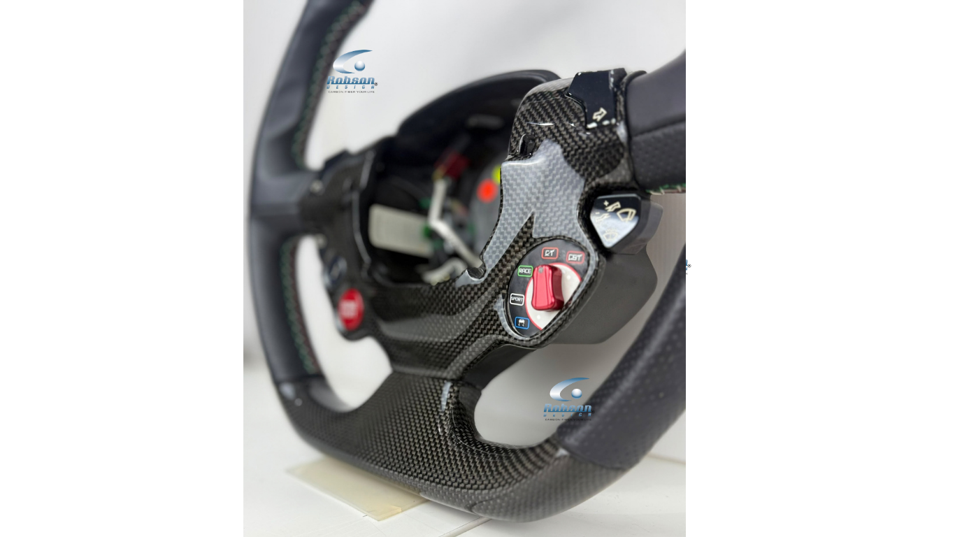 Ferrari California T 458 Italia F12 488 GTB Genuine plain Carbon Fiber Steering Wheel 2009-2015(core exchange required) - Image 2