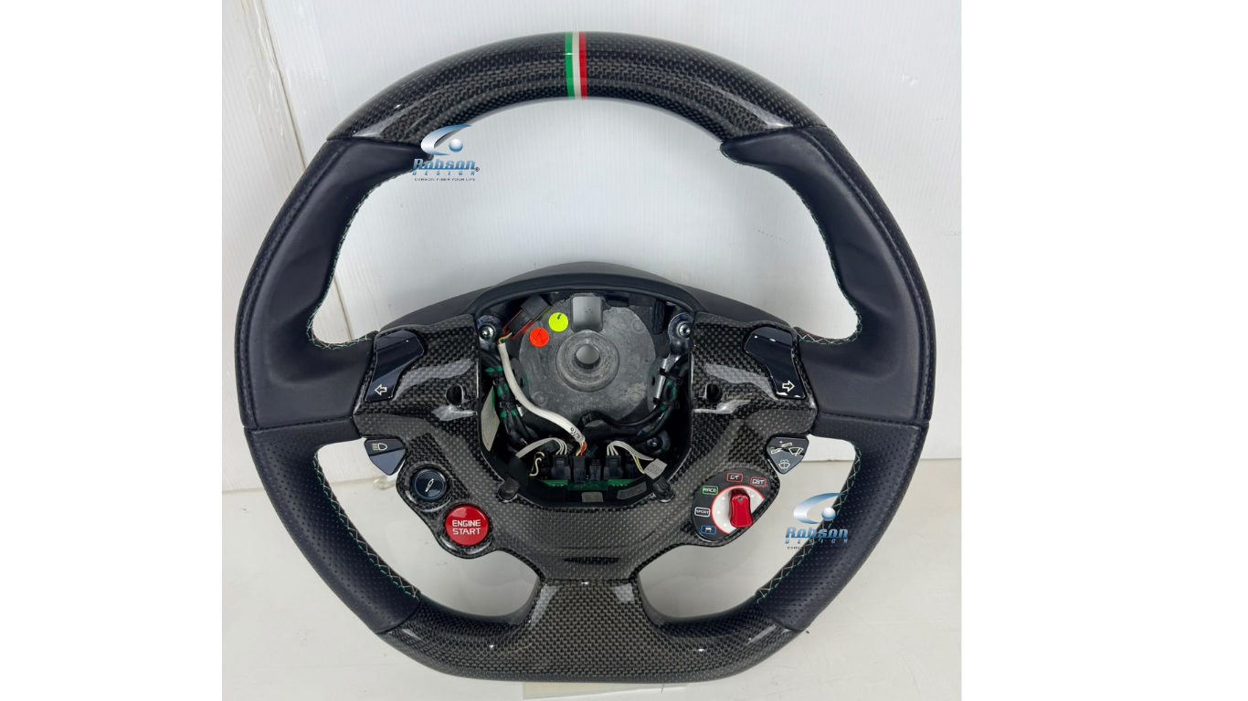 Ferrari California T 458 Italia F12 488 GTB Genuine plain Carbon Fiber Steering Wheel 2009-2015(core exchange required)