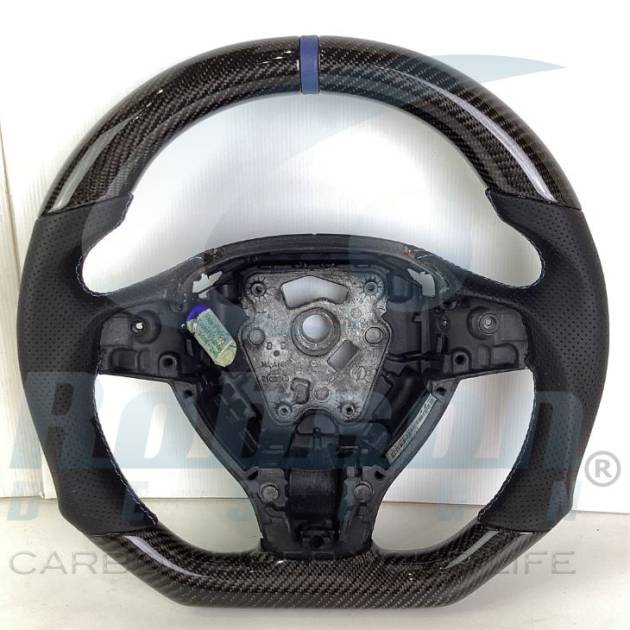 BMW F10 F01 F11 F07 7/5 Series Genuine carbon Fiber Steering Wheel 2006-2013-*Blue Ring*(core exchange required)