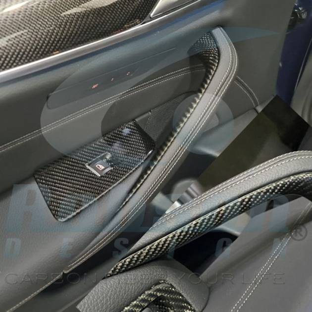 BMW G30 5 Series 2017-2020 Premium Carbon Fiber Door Puller Back Cover- 4pcs (core exchange required)