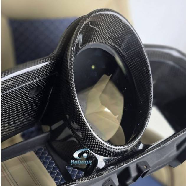 Ferrari 458 Italia Premium Plain Carbon Fiber Instrument Meter Ring 2015-2019(core exchange required)