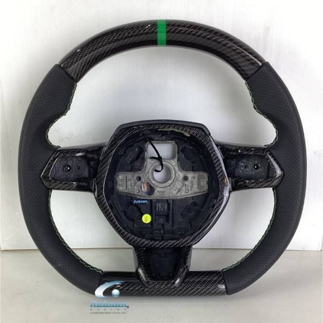 Lamborghini Huracan carbon Fiber Steering Wheel 2014-2021*Green Ring* (core exchange required)