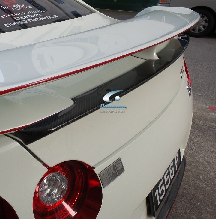 Nissan GTR-35 Premium Carbon Fiber Rear Boot Lip 2006-2015 - Image 3