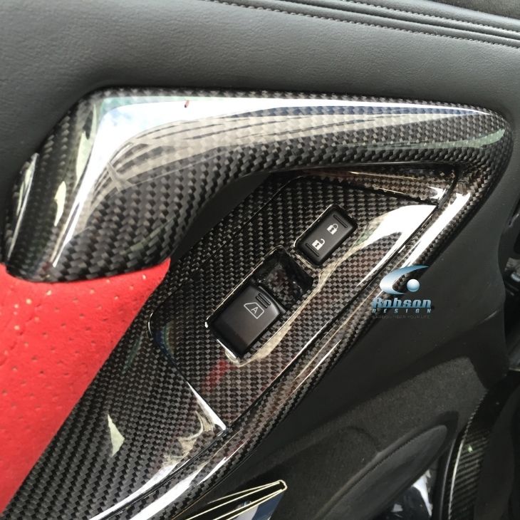 Nissan GTR-35 Premium Carbon Fiber Door Handle Set including Power Window Panel(12 pcs)2006-2015 (core exchange required) - Image 3