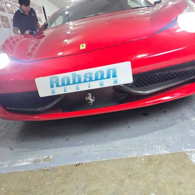 Ferrari 458 Italia Premium Plain Carbon Fiber Front Grill Canard*2pcs* 2009-2015(core exchange required)