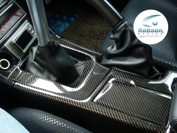 Nissan R34 Skyline GTR Premium Carbon Fiber Center Console With Ashtray Cover *2pcs* 2000-2008 (core exchange required) - Image 3