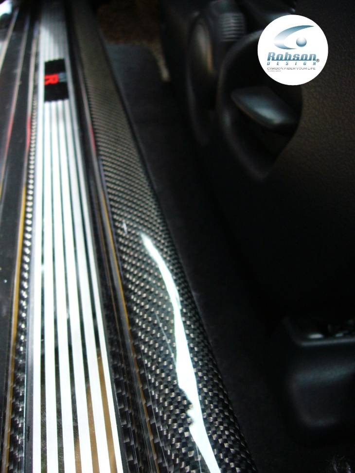 Nissan R34 Skyline GTR Premium Carbon Fiber Door Sill Plate *2pcs* 2000-2008 (core exchange required) - Image 2