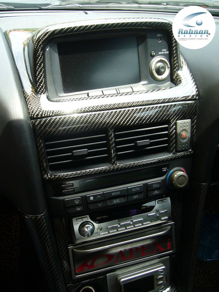 Nissan R34 Skyline GTR Premium Carbon Fiber Navigation Panel 2000-2008 (core exchange required) - Image 2