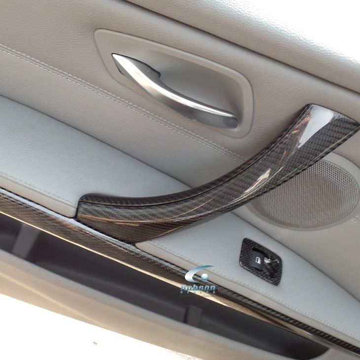 BMW E90 Premium Carbon Fiber Door Puller Cover *3pcs*(core exchange required) - Image 2