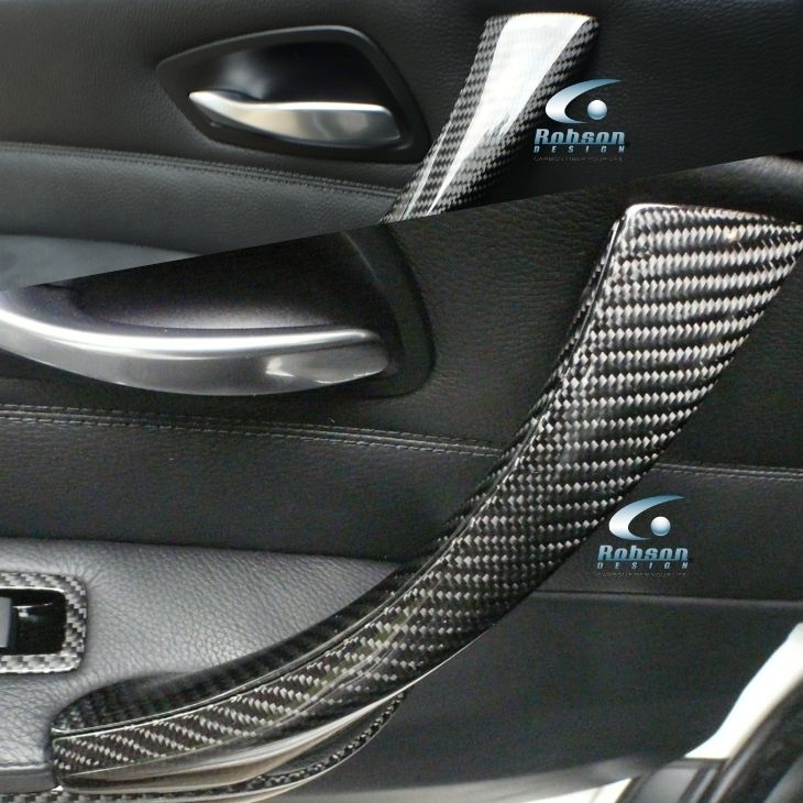BMW E90 Premium Carbon Fiber Door Puller Cover *3pcs*(core exchange required) - Image 3