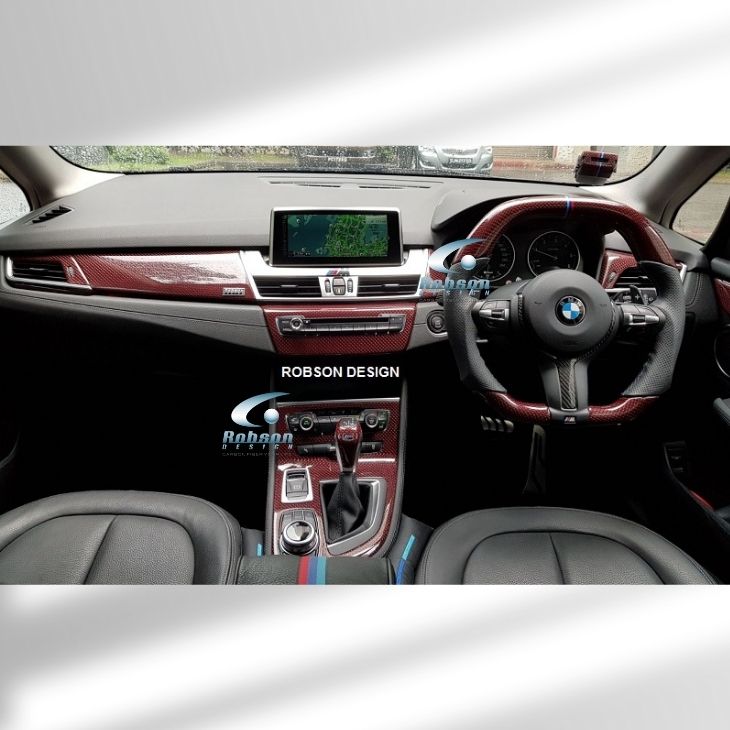 BMW 2 Series F45 Premium Red Kevlar Interior Panels *7pcs*(core exchange required)