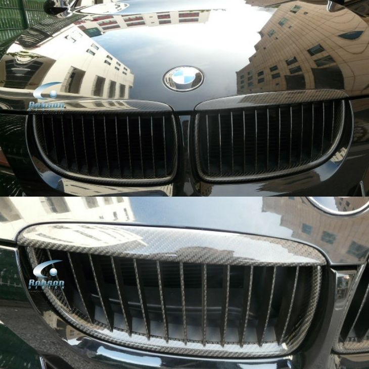 BMW E90 Premium Carbon Fiber Front grill*2 pcs*(core exchange required) - Image 2