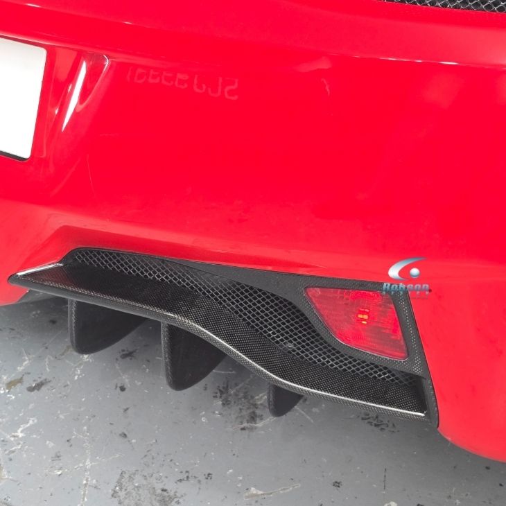 Ferrari 458 Italia Premium Plain Carbon Fiber Rear Bumper Fog Light Panel*2pcs* 2009-2015(core exchange required) - Image 3