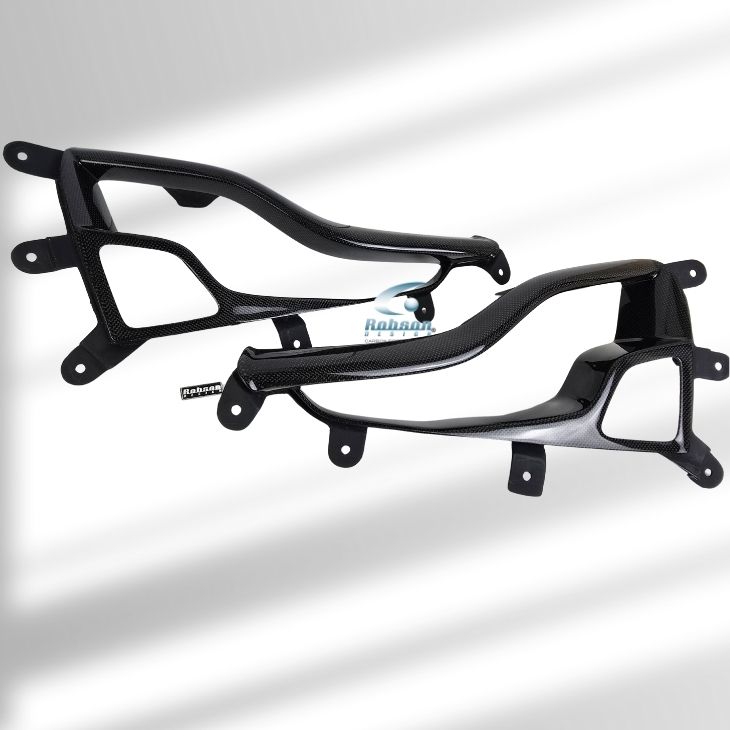 Ferrari 458 Italia Premium Plain Carbon Fiber Rear Bumper Fog Light Panel*2pcs* 2009-2015(core exchange required) - Image 2