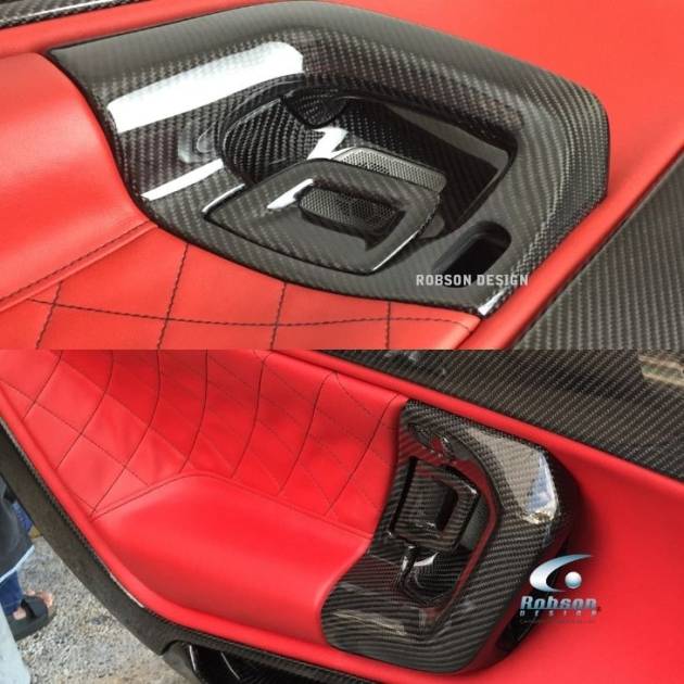 Lamborghini Gallardo/Super Leggera Spyder Premium Carbon Fiber Internal Door Puller *6pcs*(core exchange required)