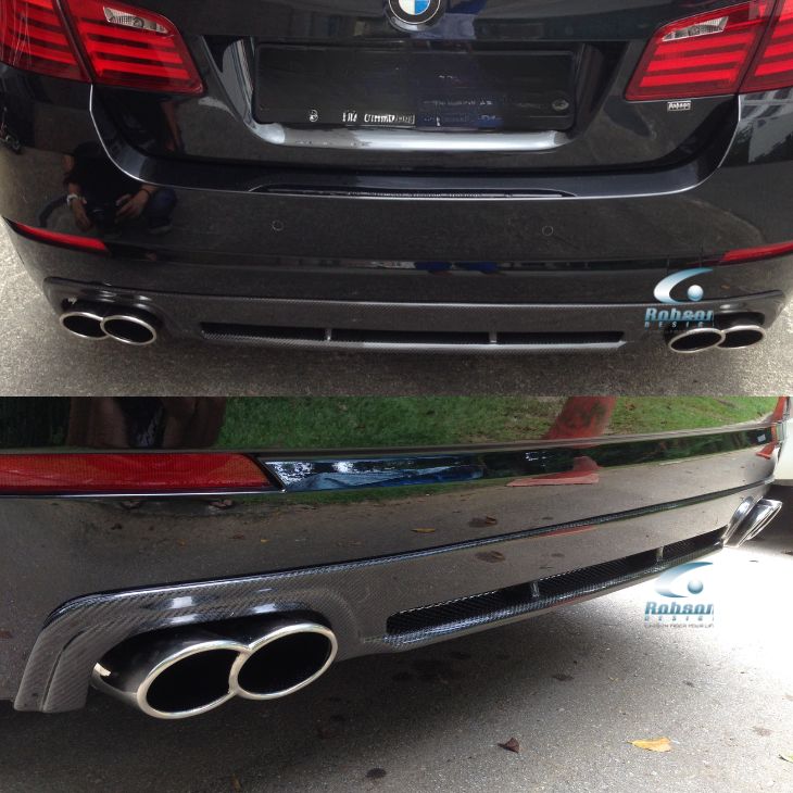 BMW 5 Series F10 Premium Carbon Fiber Rear Diffuser - Image 2