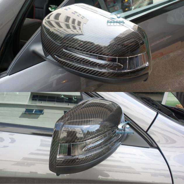 Mercedes Benz A,B,C,E,S,GLK W204 C280 C300 C350 W207 W212 Premium Carbon Fiber Side Mirror Cover 2012-2016 (core exchange required)