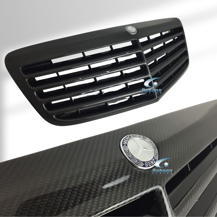Mercedes Benz S-Class W222 S65  Premium Carbon Fiber Front Grill 2014-2020(core exchange required) - Image 3
