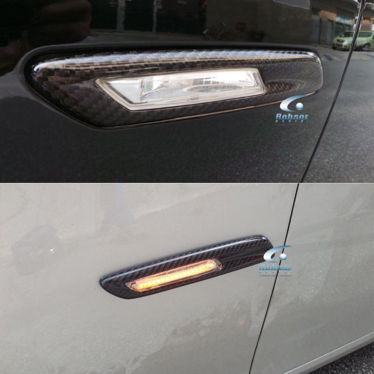 BMW 5 Series F10 Premium Carbon Fiber Signal Light Cover *2pcs* (core exchange required) - Image 2