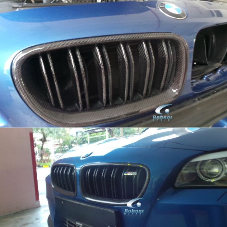 BMW 5 Series F10 M5 Premium Carbon Fiber Front Grill *2pcs*(core exchange required) - Image 2