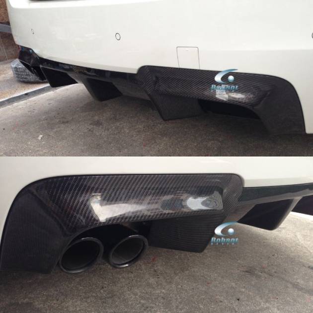 BMW 5 Series F10 M5 Premium Carbon Fiber Rear Diffuser With Fins (core exchange required)