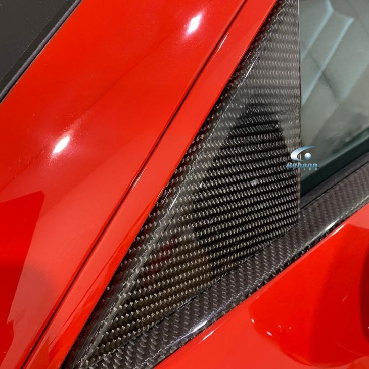 Audi R8 V10  Premium Carbon Fiber Door Triangle Trim 2020-2024 *2 pcs* (core exchange required) - Image 3